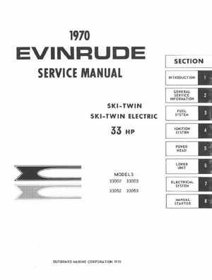 1970 Evinrude Ski-Twin, Ski-Twin Electric 33 HP Service Manual 4687, Page 1