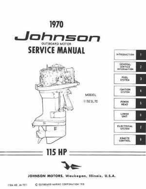 1970 Johnson 115 HP Outboard Motor Service manual, Page 1