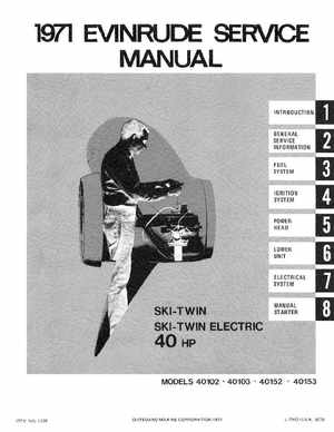 1971 Evinrude 40HP outboards Service Manual, Page 1