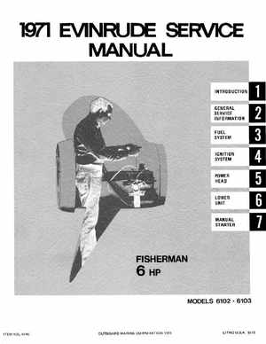 1971 Evinrude Fisherman 6HP outboards Service Manual, Page 1