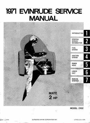 1971 Evinrude Mate 2HP outboards Service Manual, Page 1