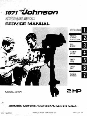 1971 Johnson 2HP outboards Service Manual, Page 1