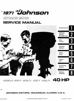 1971 Johnson 40HP outboards Service Manual, Page 1