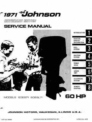 1971 Johnson 60HP outboards Service Manual, Page 1