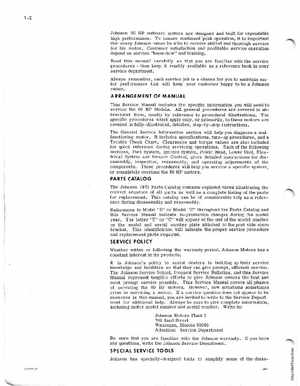 1971 Johnson 60HP outboards Service Manual, Page 6
