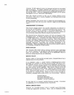 1972 Evinrude StarFlire 125 HP Outboards Service Manual, PN 4822, Page 6