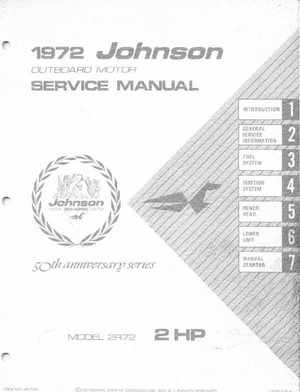1972 Johnson 2HP Outboard Motor Service Manual, Page 1