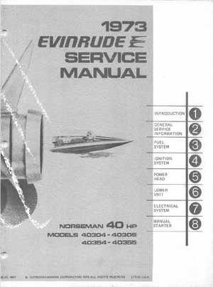 1973 Evinrude Norseman 40 HP Service Manual, Page 1