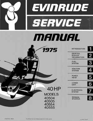 1975 Evinrude 40 HP Outboards Service Manual, PN 5093, Page 1