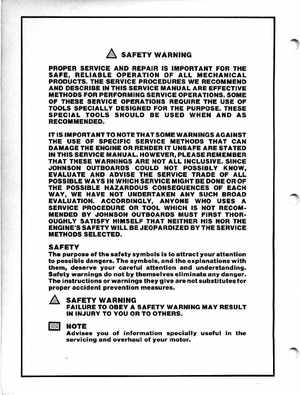 1975 Johnson 4HP 4R75, 4W75 Outboards Service Manual, Page 2