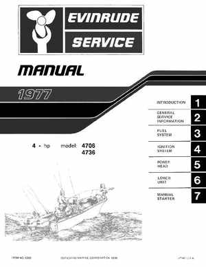1977 Evinrude 4HP Outboards Service Manual, PN 5303, Page 1