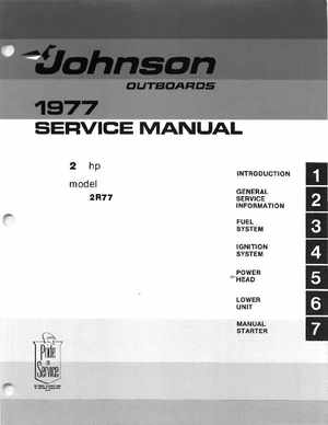 1977 Johnson 2HP Outboards Service Manual, Page 1