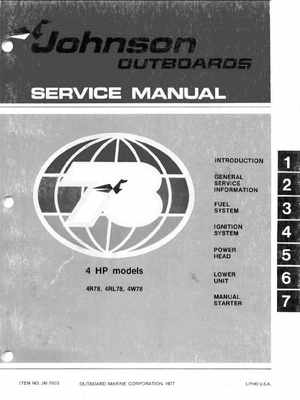 1978 Johnson 4HP outboards Service Manual, Page 1