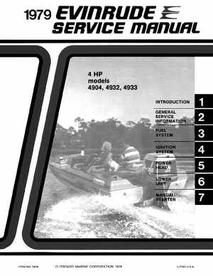 1979 Evinrude 4 HP Outboards Service Manual, PN 5424, Page 1