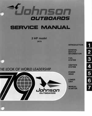 1979 Johnson 2HP Outboards Service Manual, Page 1