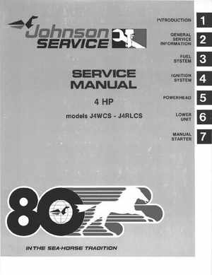 1980 Johnson 4HP Service Manual, Page 1