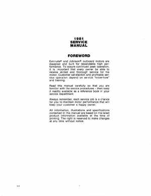 1981 Johnson/Evinrude 4HP Outboards Service Manual, Page 3