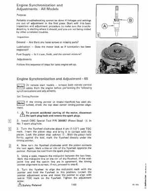 1985 OMC 65, 100 and 155 HP Models Commercial Service Manual, PN 507450-D, Page 64