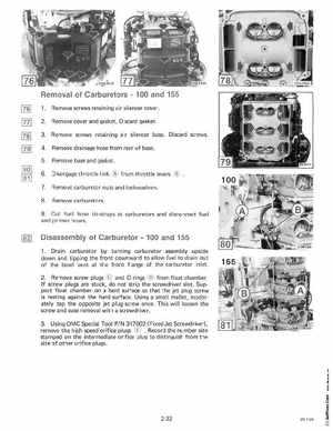 1985 OMC 65, 100 and 155 HP Models Commercial Service Manual, PN 507450-D, Page 125