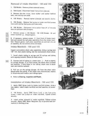 1985 OMC 65, 100 and 155 HP Models Commercial Service Manual, PN 507450-D, Page 130
