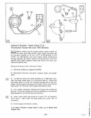1985 OMC 65, 100 and 155 HP Models Commercial Service Manual, PN 507450-D, Page 153