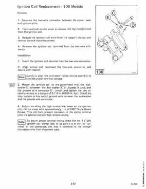 1985 OMC 65, 100 and 155 HP Models Commercial Service Manual, PN 507450-D, Page 183