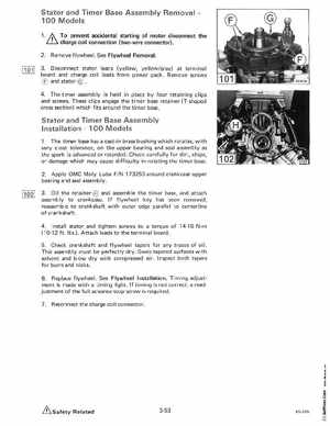 1985 OMC 65, 100 and 155 HP Models Commercial Service Manual, PN 507450-D, Page 184