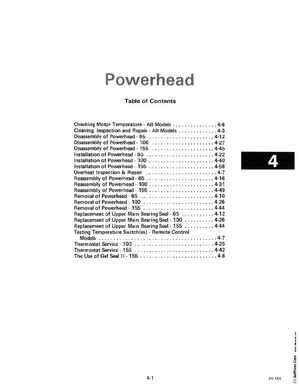 1985 OMC 65, 100 and 155 HP Models Commercial Service Manual, PN 507450-D, Page 185