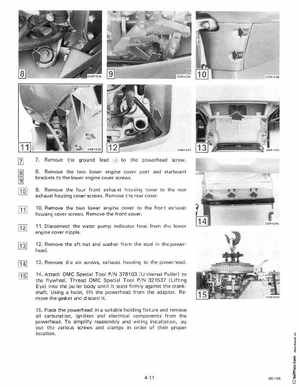1985 OMC 65, 100 and 155 HP Models Commercial Service Manual, PN 507450-D, Page 195