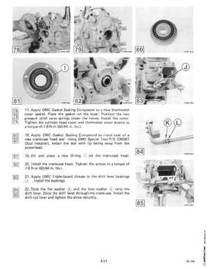 1985 OMC 65, 100 and 155 HP Models Commercial Service Manual, PN 507450-D, Page 205