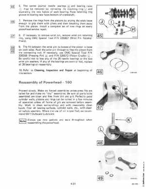 1985 OMC 65, 100 and 155 HP Models Commercial Service Manual, PN 507450-D, Page 215