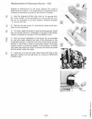 1985 OMC 65, 100 and 155 HP Models Commercial Service Manual, PN 507450-D, Page 306