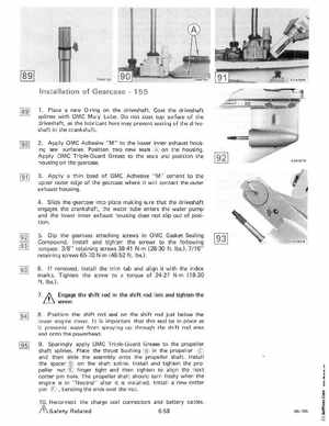 1985 OMC 65, 100 and 155 HP Models Commercial Service Manual, PN 507450-D, Page 322