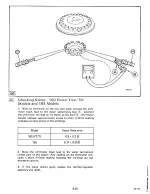 1985 OMC 65, 100 and 155 HP Models Commercial Service Manual, PN 507450-D, Page 358