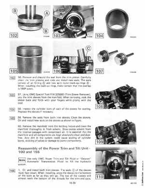 1985 OMC 65, 100 and 155 HP Models Commercial Service Manual, PN 507450-D, Page 411