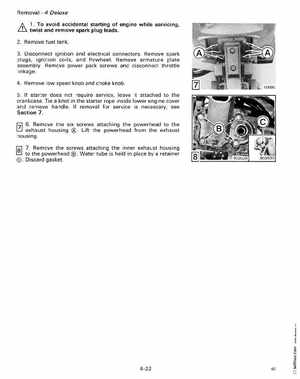 1988 "CC" Colt / Junior thru 8 Models Service Manual, P/N 507659, Page 191