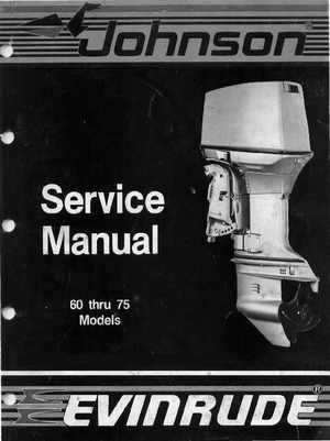 1988 Johnson Evinrude CC 60 thru 75 outboards Service Manual, Page 1