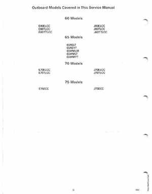 1988 Johnson Evinrude CC 60 thru 75 outboards Service Manual, Page 4