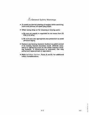 1989 Johnson Evinrude "CE" 9.9 thru 30 Service Manual, P/N 507754, Page 218