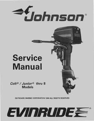 1989 Johnson Evinrude "CE" Colt/Junior thru 8 Service Manual, P/N 507753, Page 1