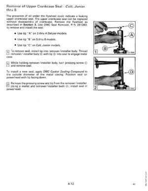 1989 Johnson Evinrude "CE" Colt/Junior thru 8 Service Manual, P/N 507753, Page 155