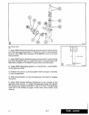 1989 Johnson Evinrude "CE" Colt/Junior thru 8 Service Manual, P/N 507753, Page 221