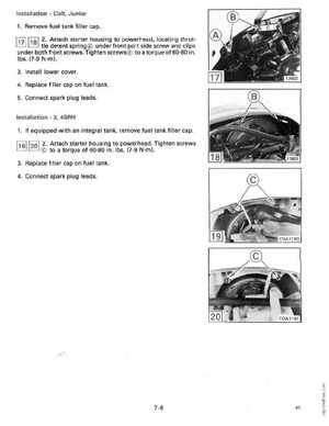 1989 Johnson Evinrude "CE" Colt/Junior thru 8 Service Manual, P/N 507753, Page 250