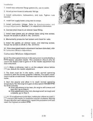 1990 Johnson Evinrude "ES" 60 thru 70 Service Manual, P/N 507873, Page 87