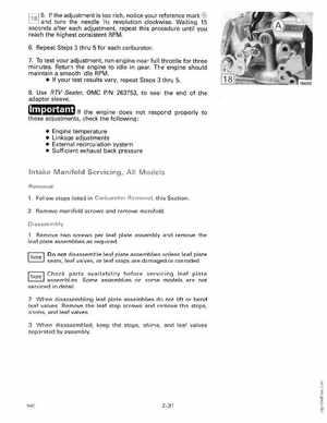 1990 Johnson Evinrude "ES" 60 thru 70 Service Manual, P/N 507873, Page 88