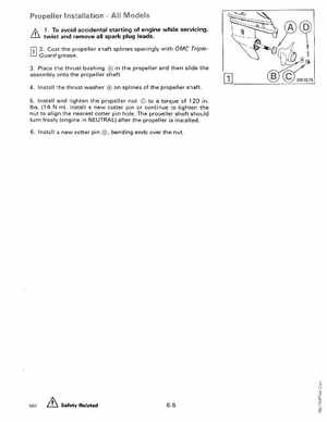 1990 Johnson Evinrude "ES" 60 thru 70 Service Manual, P/N 507873, Page 185