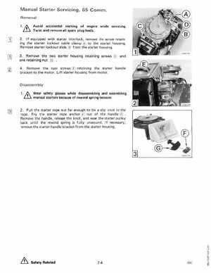1990 Johnson Evinrude "ES" 60 thru 70 Service Manual, P/N 507873, Page 208