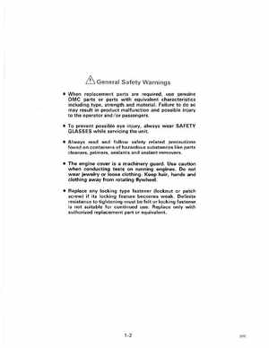 1990 Johnson Evinrude "ES" 9.9 thru 30 Service Manual, P/N 507871, Page 9