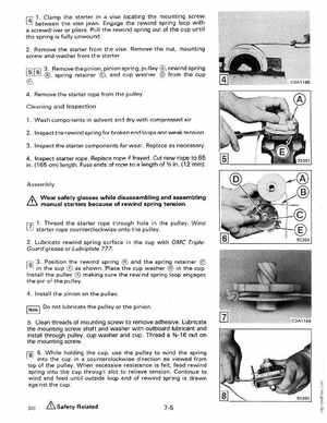 1990 Johnson Evinrude "ES" 9.9 thru 30 Service Manual, P/N 507871, Page 267