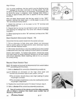 1990 Johnson Evinrude "ES" 9.9 thru 30 Service Manual, P/N 507871, Page 290